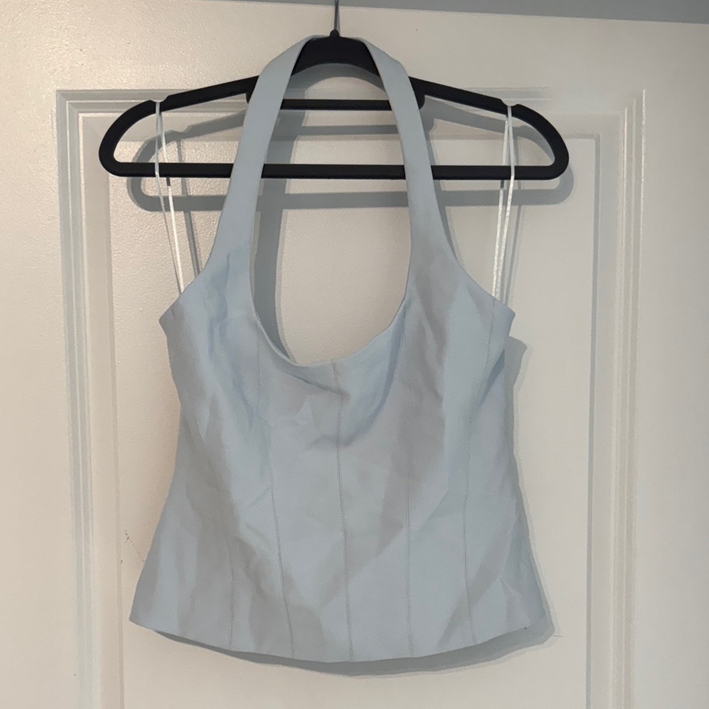 Zara Light Blue Halter Camisole